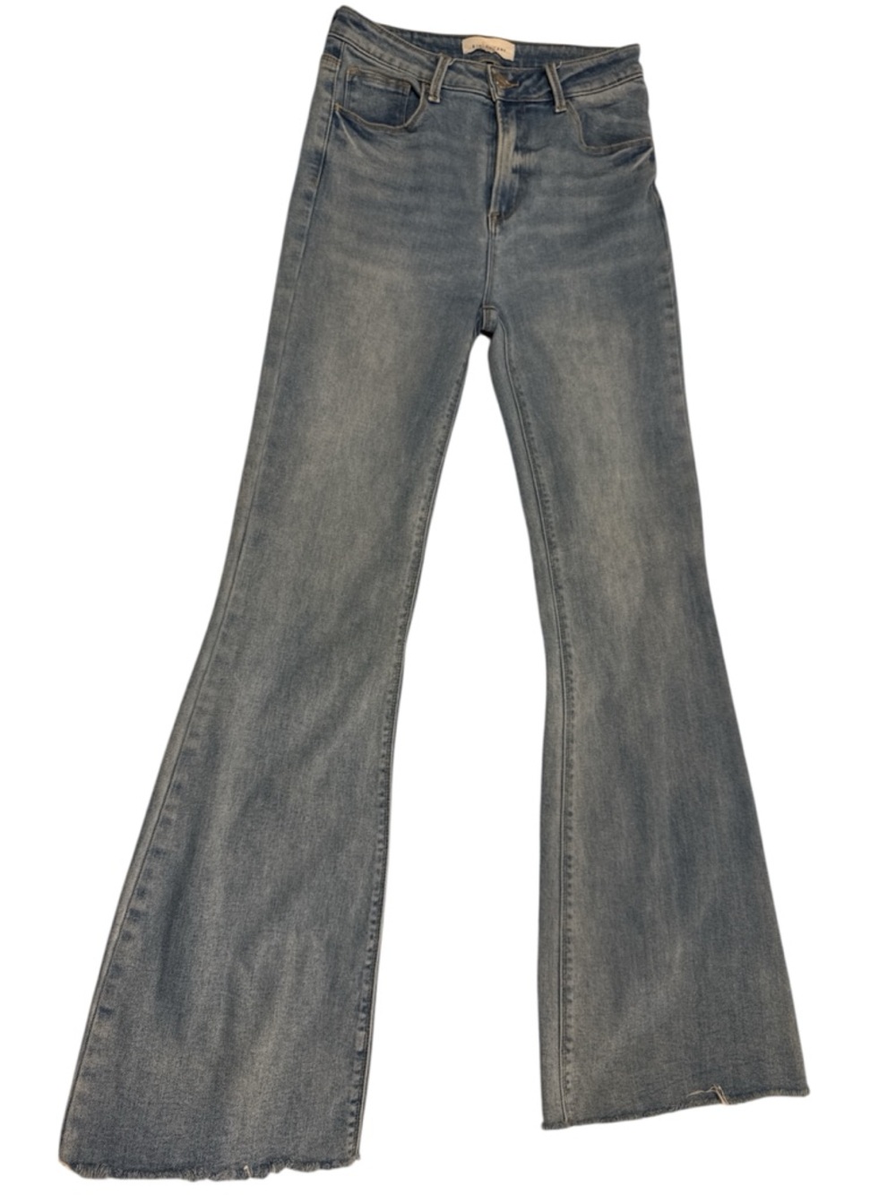 Risen Women’s High-Rise Flared Jeans in Light Blue. Size 28